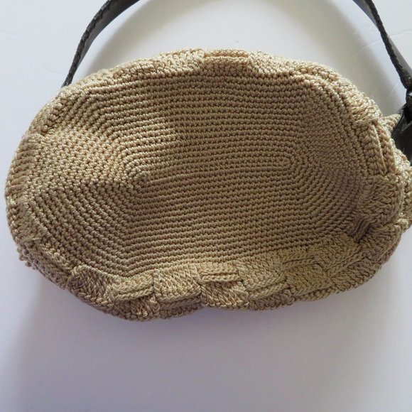 The SAK Crochet Hobo Shoulder Bag - Light Brown/Tan - Handbag -EUC - Picture 7 of 12